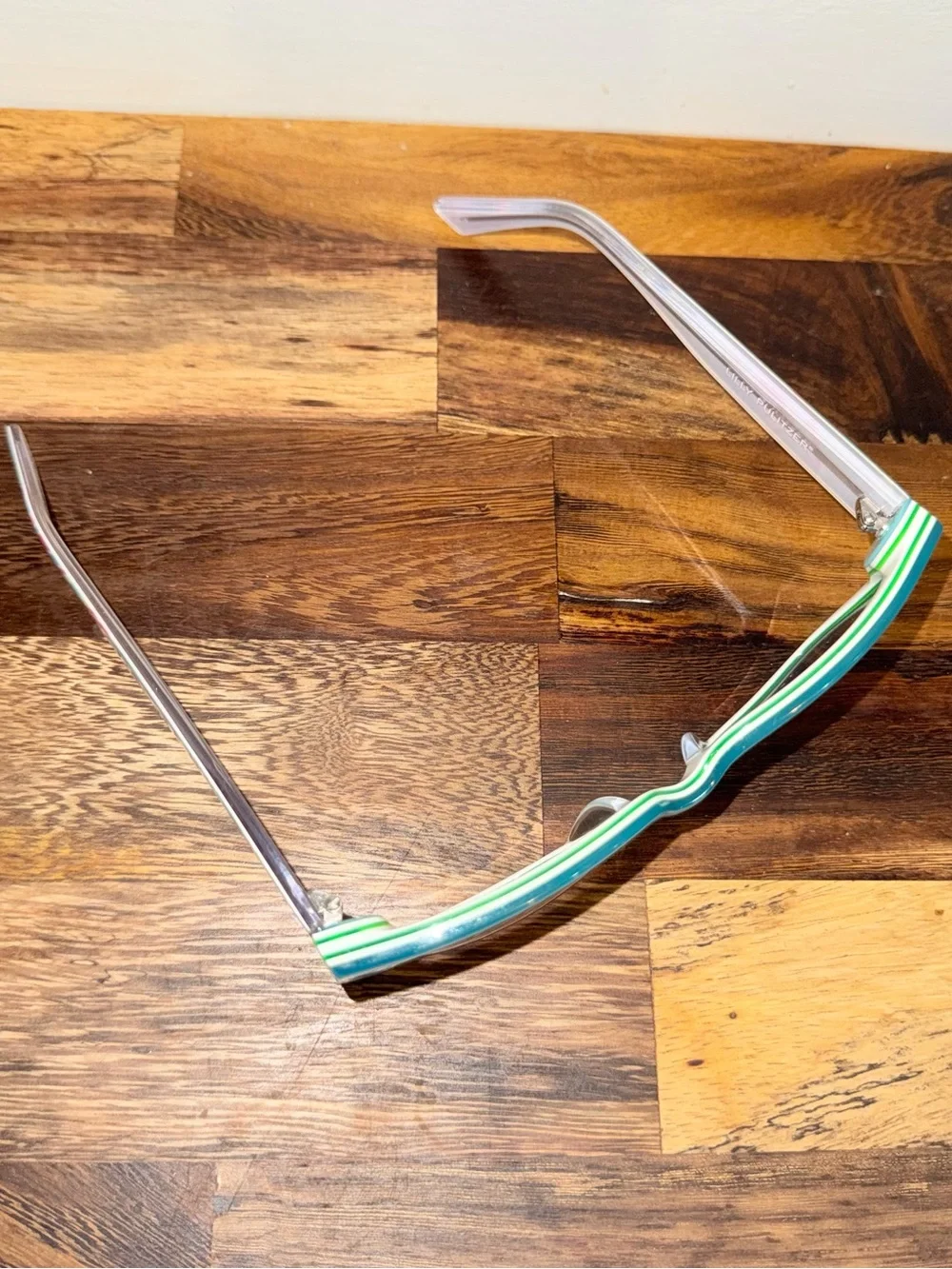 Lilly Pulitzer Turquoise Cat-Eye Sunglasses with Patterned Arms